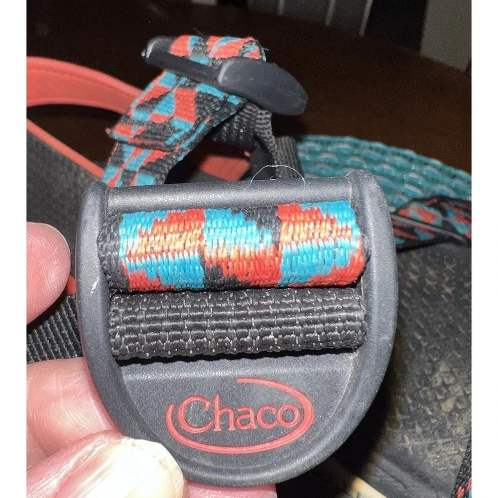 Chaco Women's Size 7 Confluence Sandals Multi Teal Orange Hiking Sport Strappy - Picture 6 of 10